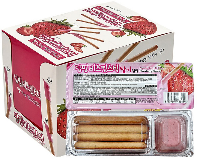 딥핑 비스킷 딸기맛 (소비기한 : 2026년 05월 08일), 560g, 1개
