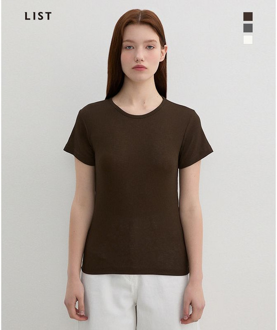 리스트 베이직 라운드넥 티셔츠 TAJTSP62070