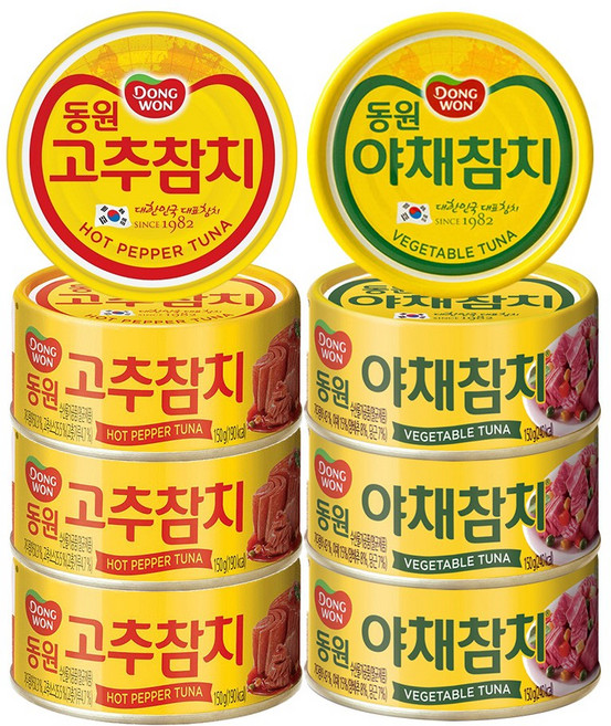 동원 고추참치 150g 4P + 야채참치 150g 4P, 1세트, 1.2kg