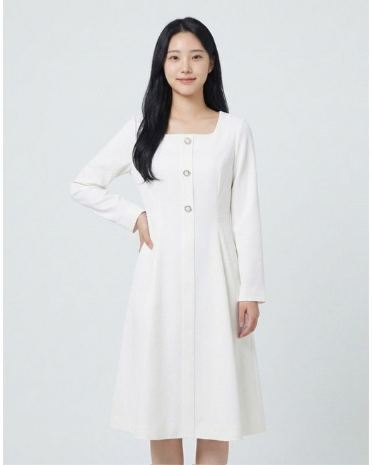 에꼴드파리 버튼포인트 벨티드 원피스 RB32WOAE07A