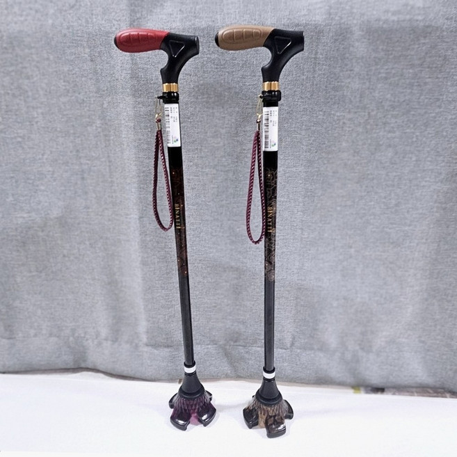 국산 고급 사발 지팡이 비나띠 아이온 BS 네발 어르신 효도 4발 고령자용 할머니 환자 환자용 노인용 지팡이 노인 장기요양등급 복지용구 실버용품 요양등급 어르신용품, 일반구매(비급여), 와인, 1개
