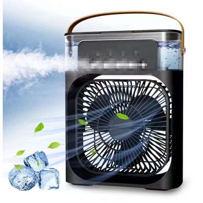 NEW Portable Fan Air Conditioners USB Electric LED Night Water Mist 3 In 1 Humidifie For Home, A, 1개
