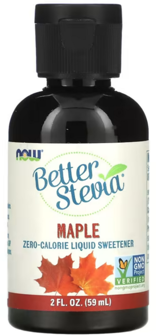 NOW Foods Better Stevia 제로 칼로리 액상 감미료 메이플 2 fl oz (59 ml) 2팩, 1개, 59ml