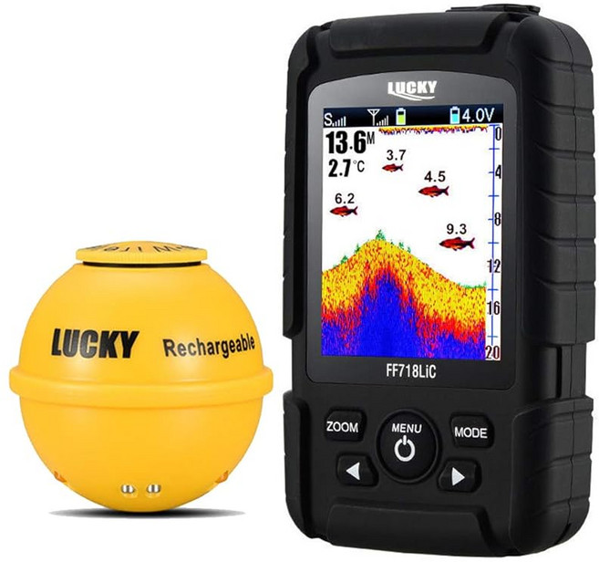 정규 대리점 LUCKYLAKER 어군 탐지기 방수 무선 어탐 던지기 낚시 빙어 목욕 낚시, 1개