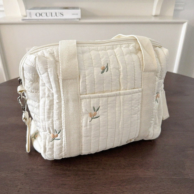 MOOLDN 열매 곰돌이 누빔 가벼운 기저귀 가방 젖병 유모차 출산 선물 임산부