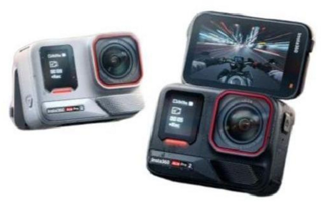 Insta360 Ace Pro 2 에이스 키트 프로2 스냅샷, 록 잉크 회색 세트 (블랙 소프트 렌즈), 블랙 단일 배터리 (Care 1년)