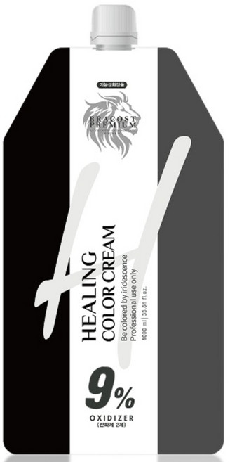 브라코스트 힐링 멀티 컬러 산화제 9% 1000ml (크림타입) 염색 염모제 탈색, 1개