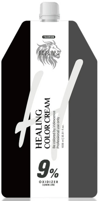 브라코스트 힐링 멀티 컬러 산화제 9% 1000ml (크림타입) 염색 염모제 탈색, 1개 - 쿠팡