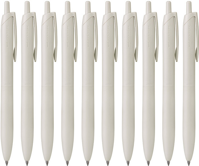 유니볼 유니 제트스트림 라이트 단색 볼펜 10자루 (SXN-LS-), 0.5 쉘화이트