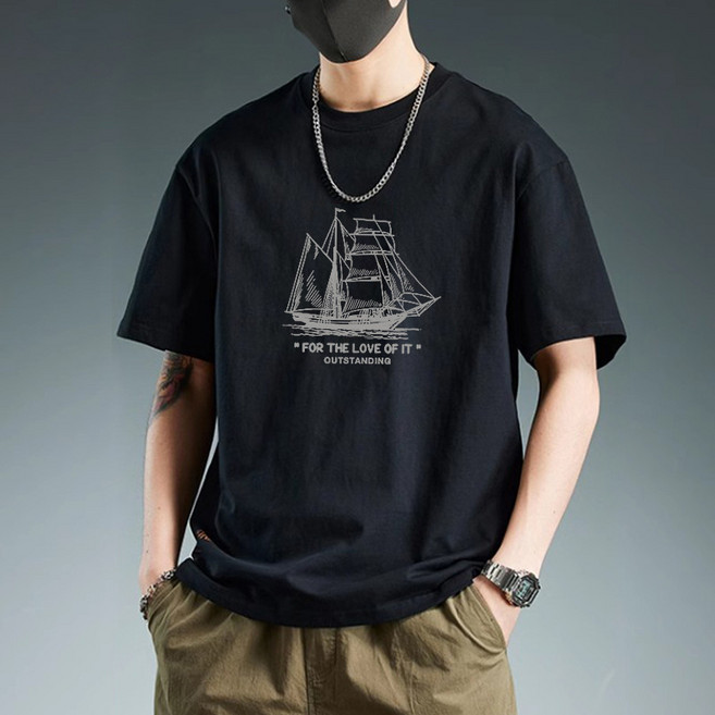 스타일닥터 남자 오버핏 반팔 티셔츠 트렌디한 캐주얼한 반팔