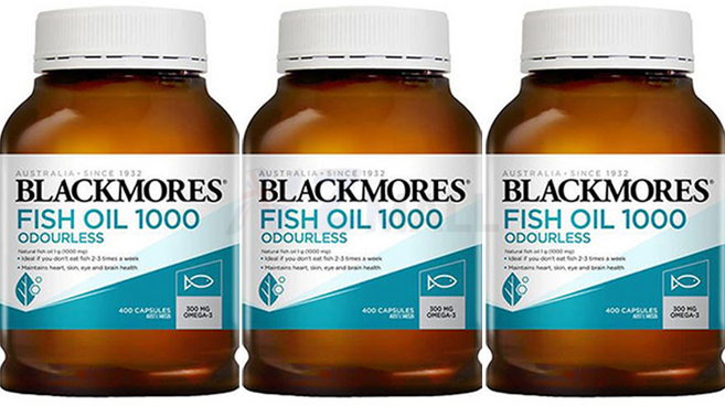 호주 블랙모어스 Blackmores Fish Oil 피쉬오일 1000 캡슐, 400정, 3개