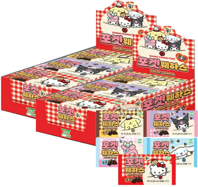 서주 산리오 포켓 웨하스 초코 16.6g x21개, 42개