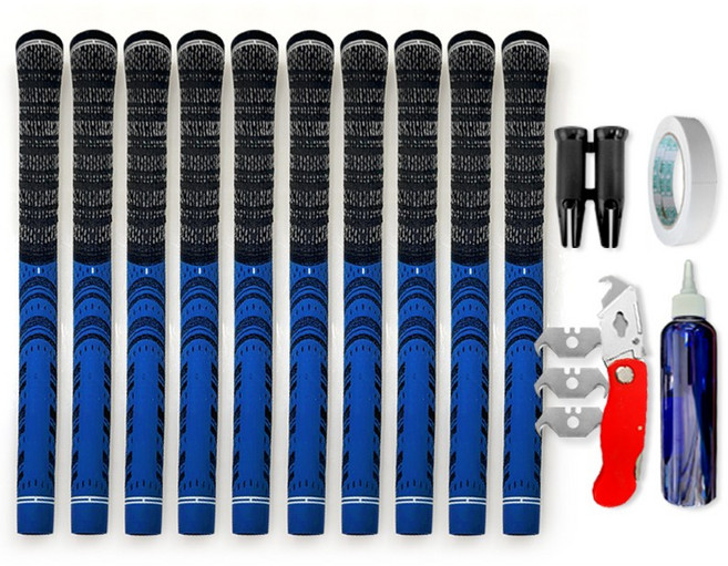 골프 반실 그립 10개 드라이버 아이언 그립교체용품 지급, 반실그립 블루 10, 1세트