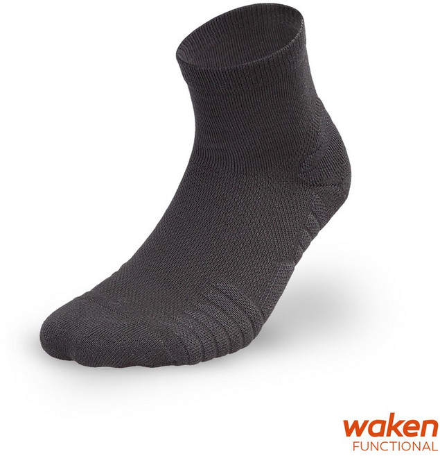 【waken】除臭加壓防護機能襪1雙組 男款運動短襪 籃球襪 手工對目繃帶足弓威肯棉襪
