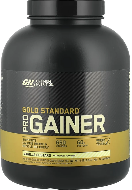 Optimum Nutrition 골드 스탠다드 Pro Gainer 바닐라 커스터드 2.31kg(5.09lb), OptimumNutrition골드스탠다드ProGaine, 2.31kg, 1개 - 쿠팡
