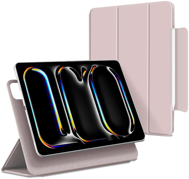 아이노비아 아이패드 프로7세대(M4) 13 펜슬수납 마그네틱 폴리오케이스, P4M13(핑크), P4M13(핑크), 1개