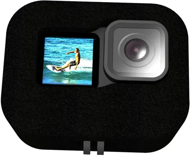 Wind slayer 폼 방풍 스폰지 WindSlayer 바람 소음 감소 앞 유리 Gopro Hero 5 6 7 8 9 10 11 12 Black, 01 For Gopro 9 10 12