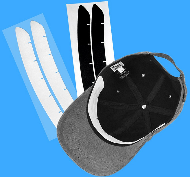 캡케어 모자 땀흡수 패드 클린패치 12p, 블랙, 1개