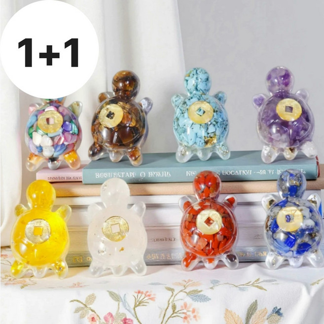 엽전거북이 행운의거북이 개업선물 거북이상 장식품, 레인보우엽전