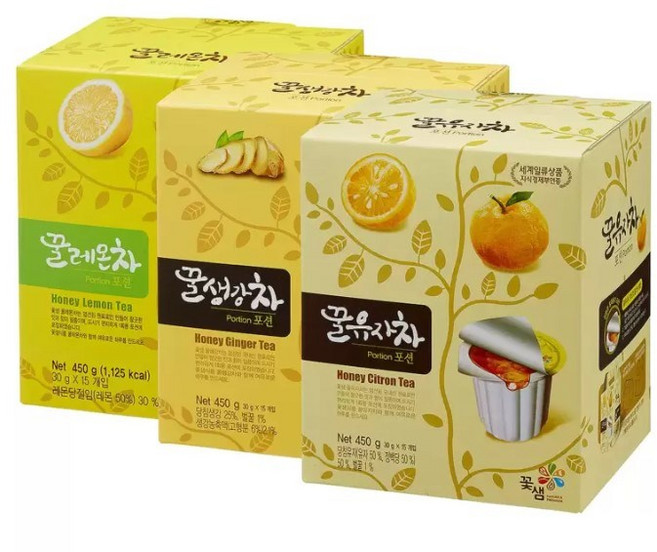 찬바람 불면 생각나는 꽃샘 꿀유자차 레몬차 생강차 캡슐 액상차(옵션선택), 꿀레몬차15입x5박스, 15개입, 30g, 5박스