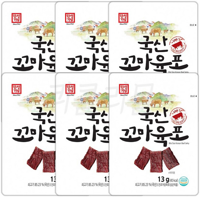 한성기업 꼬마육포, 13g, 6개
