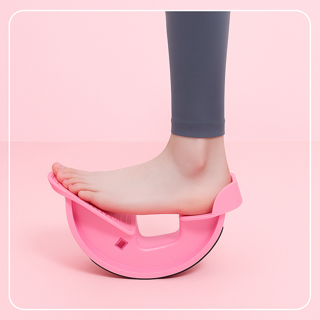 비와이 종아리 스트레칭 휠 1+1, 핑크