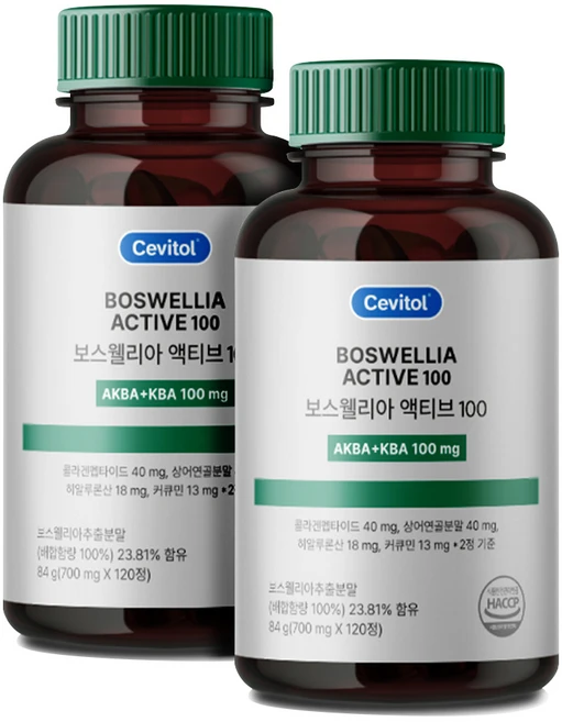 세비톨 보스웰리아 액티브100, 120정, 2개 - 쿠팡