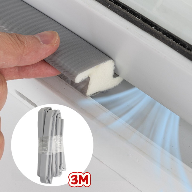MUYU 끼우는 고탄력 창문 샷시 틈막이 문풍지 완벽차단 Z자형 틈막이 문풍지, 1개