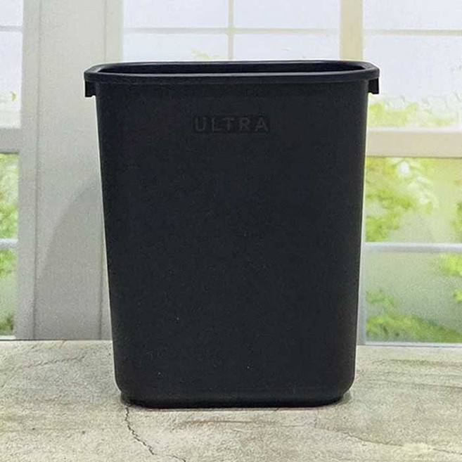 분리수거 대용량 종량제 업소용 사무실용 휴지통, 40리터, 뚜껑x, 블랙