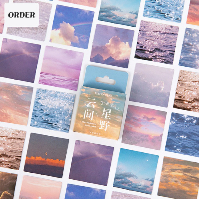 인스타 감성 바다 하늘 풍경 사진 스티커 다꾸 폴꾸, 스티커팩 (SP-24))