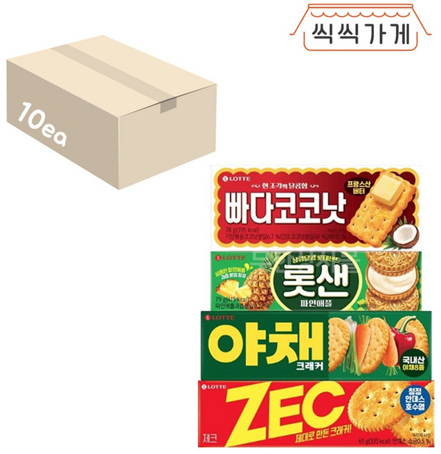 [씩씩가게] 롯데 비스킷 4번들 x 10ea 한박스