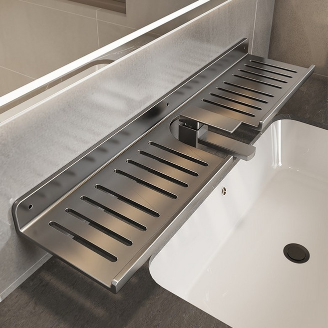 정도마켓 올스텐 세면대 물빠짐 선반 U자형 그레이 1개