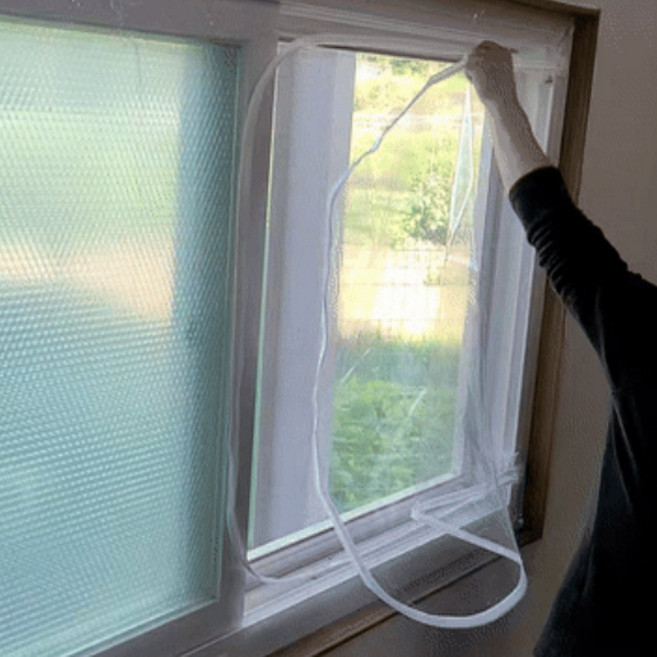 쉬핑 지퍼 방풍비닐 커튼 베란다 창문 바람막이 투명 냉기차단 난방 현관문