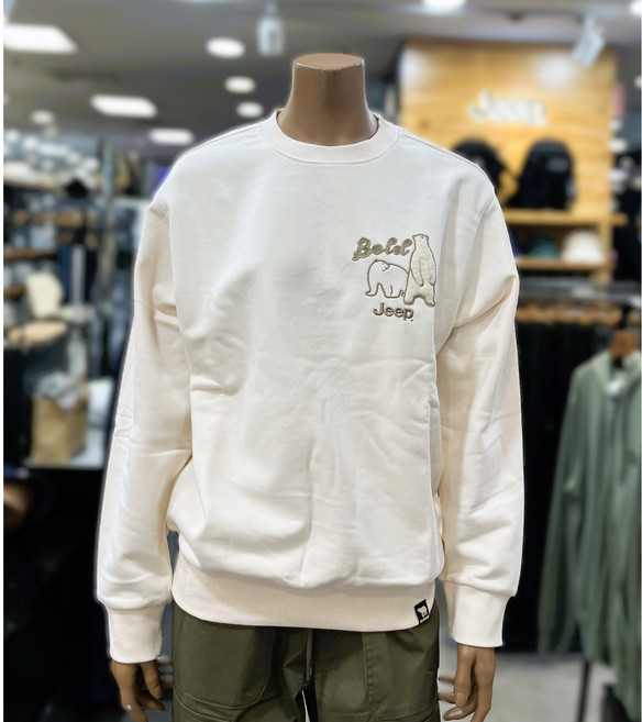 지프 평촌점 곰 아플리케 맨투맨_JP8TSU843