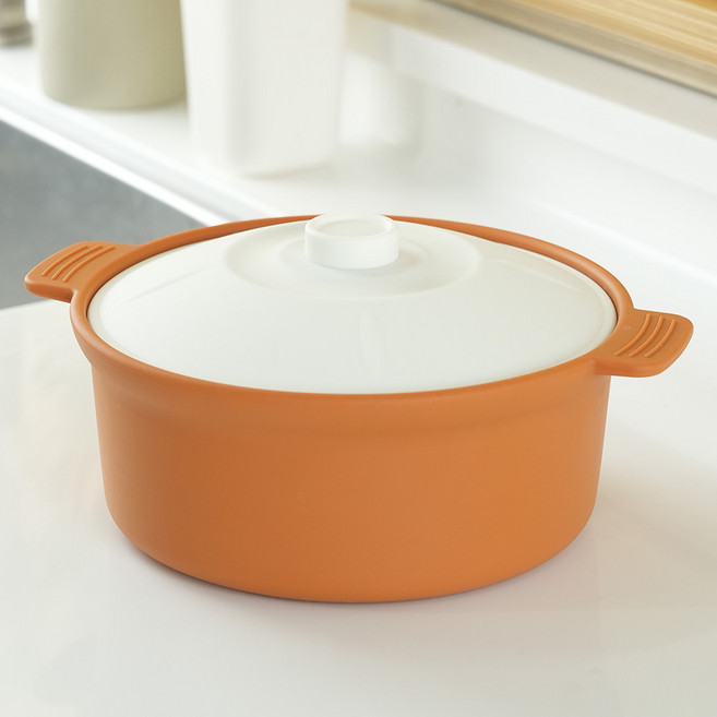 소노리떼 국산 실리콘 계란찜기 원형 특대형 대용량 1500ml, 1개, 카멜옐로 화이트