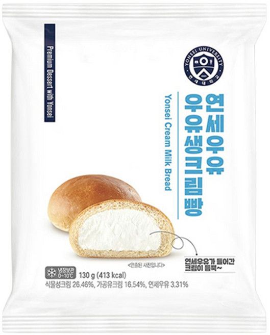 연세우유 우유생크림빵, 6개, 130g