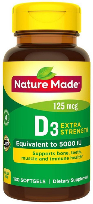 네이처메이드 비타민D3 5000IU Extra Strength 180정, 1개