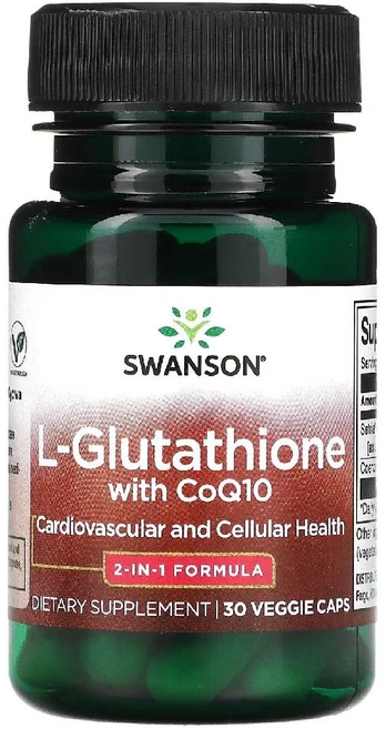 스완슨 l-글루타치온 CoQ10 함유 30 베지캡슐, 30정, 1개 - 쿠팡