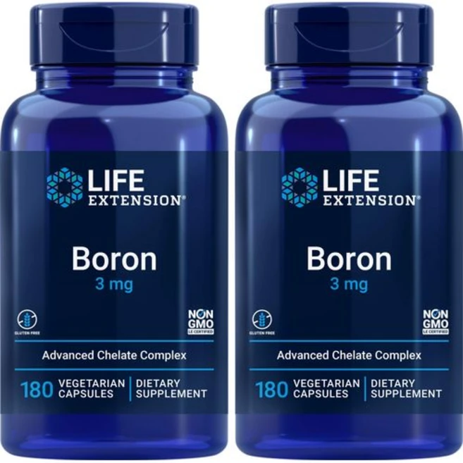 라이프 익스텐션 붕소 3mg 180캡슐 (2팩) Life Extension Boron 3 mg 180 Caps (Pack of 2), 180정, 1개 - 쿠팡