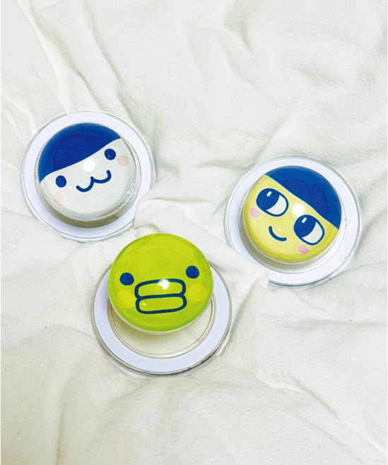 다마고치 얼굴 반구 스마트톡 맥세이프 그립톡톡 마메치 미미치 구치파치 휴대폰 거치대, 1개, 그린얼굴 일반스마트톡