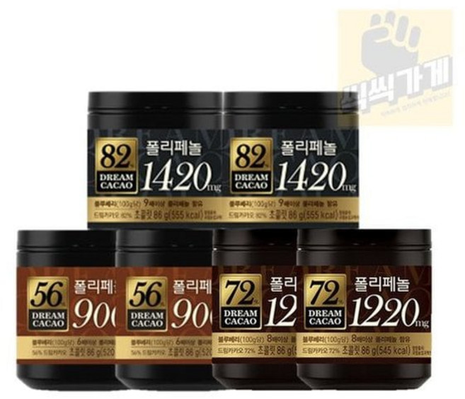 과자모음 드림카카오 ( 82%) 86g 두개씩, 1개