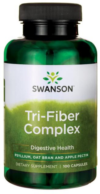 Swanson 斯旺森 Tri-Fiber3種複合纖維膠囊, 100顆, 1罐