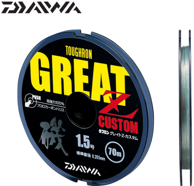 다이와 카본낚시줄 타후론 그레이트Z 커스텀 4호 50m, 4호-50m [4960652813846], 1개