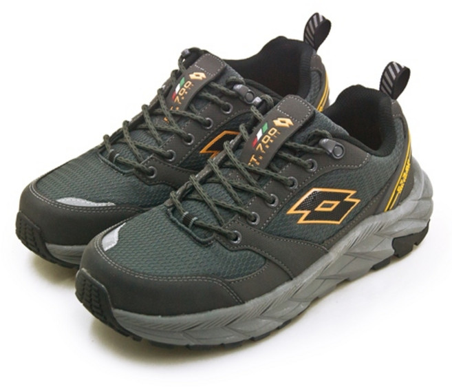 【LOTTO】4E寬楦專業郊山戶外防潑水越野跑鞋 CT700系列 灰黑橘 男款 戶外機能