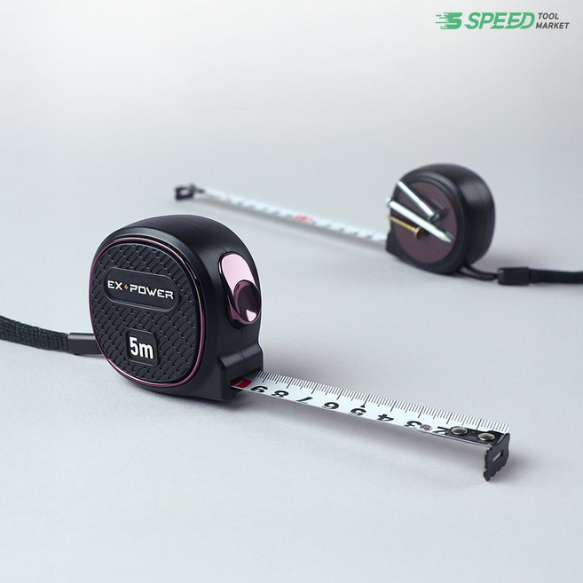 이엑스파워 마그넷 줄자 5M 미니 자석 줄자 오토락, 1개