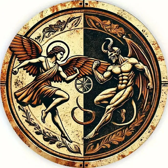 수제 대천사 미카엘 주석판: '우리를 보호하소서' 축복 – 주방 카페 거실 및 기도 공간을 위한 영적 장식, 01 20x20cm, 02 4TYA8700