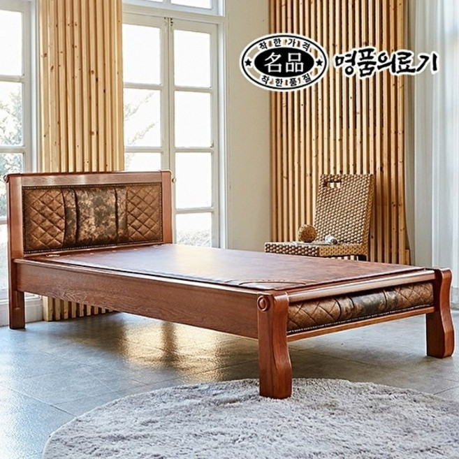 명품의료기 [전용패드 증정] DS 203PUS 싱글 황토숯볼 흙침대, 브라운