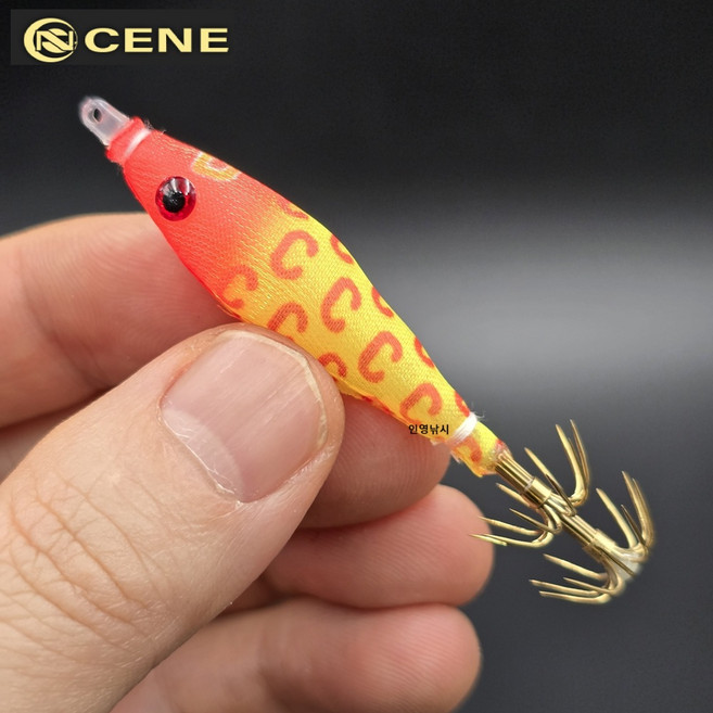 카포스 세네 땅꼬마 에기 옵빠이슷테 6.5cm 한치 슷테 호래기 이카메탈 에기 쭈꾸미 갑오징어 문어, 1개, 2.5g, 173 노랑 땡땡이