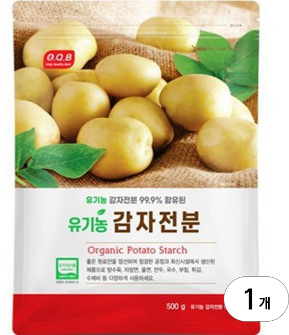 OQB 유기농 감자전분, 500g, 1개