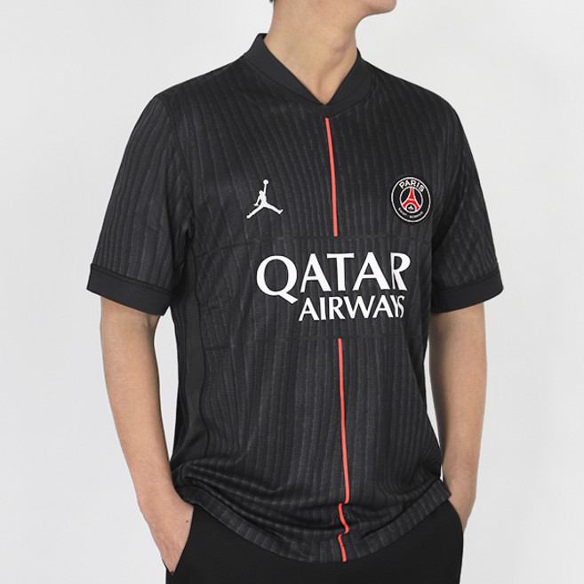 나이키 반팔티 Jordan X PSG 파리 생제르맹 202526 스타디움 포스 저지 유니폼 블랙-화이트 로고, 상세설명참조